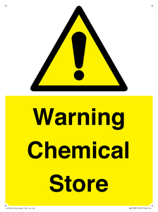 Warning Chemical Store